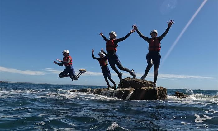 Family Coasteering in St Davids Pembrokeshire